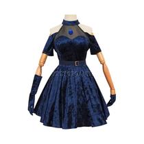 Peruca De Cosplay De Alienígena Azul Escuro, Cabelo Longo, Luvas, Meias, Cinto, Conjunto Mizi Sua