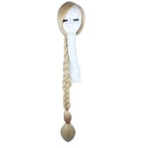 Peruca de cosplay de anime para cabelo sintético Rapunzel Long Braid
