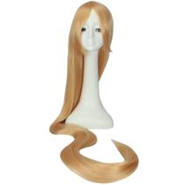 Peruca de cosplay de cabelo sintético para fantasia de anime Rapunzel