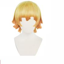 Peruca de Cosplay Demons Slayers Agatsumas Zenitsu Amarela 32cm Peruca de Cosplay Demons Slayers Agatsumas Zenitsu Amarela 32cm
