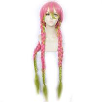 Peruca de cosplay Demons Slayers Kanroji Mitsuri Anime para o Hallowe Peruca de cosplay Demons Slayers Kanroji Mitsuri Anime para o Hallowe