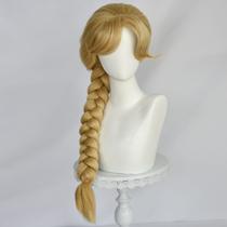Peruca de cosplay, fantasia de anime Rapunzel, festa de Halloween, 86 cm