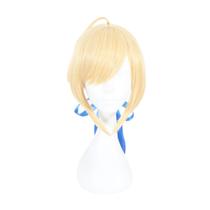 Peruca de cosplay Fates Stay Night Nero Sabre Gold 30 cm sintética