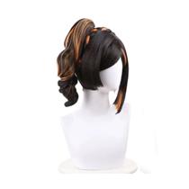 Peruca de cosplay Genshin Impact Chiori Anime 20cm de fibra de alta temperatura