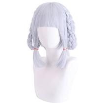 Peruca de cosplay Genshin Impact Kamisato Ayaka para cabelo sintético 30cm