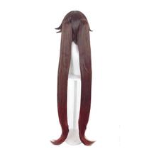 Peruca de cosplay Genshins Impacts Hu Tao Synthetic Hair 120cm