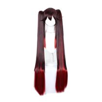 Peruca de cosplay Genshins Impacts Hutao Double Ponytail Anime