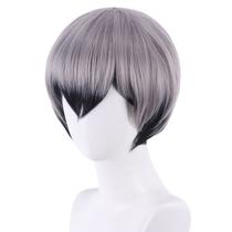 Peruca de cosplay Haikyuus Shinsukes Kitas para cabelo sintético 25cm