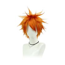 Peruca de cosplay Hinata Shoyo, personagem de anime Haikyuu, 28 cm