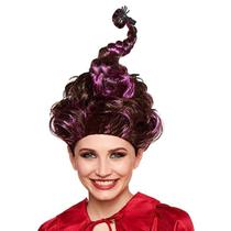 Peruca de cosplay Hocus Pocus Mary Witch Twisted High Bun Purple Peruca de cosplay Hocus Pocus Mary Witch Twisted High Bun Purple