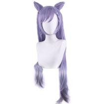 Peruca de cosplay longa gradiente roxa com orelha de gato de 35 cm - Genérica Peruca de cosplay longa gradiente roxa com orelha de gato de 35 cm - Genérica