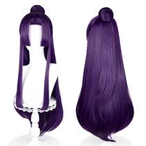 Peruca de cosplay longa roxa escura Wiggy Mermaid Jinshi 50-60cm