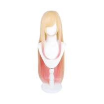 Peruca De Cosplay Marin Kitagawa De 80cm, Longa, Lisa, Rosa Degradê, Cabelo Sintético Resistente Ao