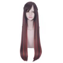 Peruca de cosplay marrom a laranja, vermelha, gradiente, longa, reta, 70 cm Peruca de cosplay marrom a laranja, vermelha, gradiente, longa, reta, 70 cm