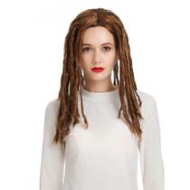 Peruca de cosplay marrom Dreadlocks Reggae Rasta Style 55cm