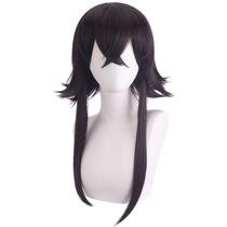 Peruca de cosplay marrom escuro em camadas de 60 cm, resistente ao calor, unissex Peruca de cosplay marrom escuro em camadas de 60 cm, resistente ao calor, unissex