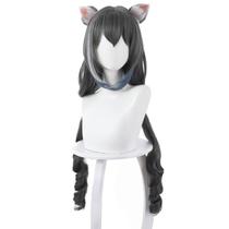 Peruca de cosplay Princess Connect Anime sintética 120 cm de comprimento