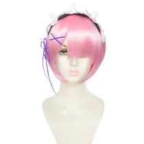 Peruca de cosplay Re começa do zero, anime para festa de Halloween Peruca de cosplay Re começa do zero, anime para festa de Halloween