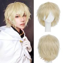 Peruca de cosplay S-noilite curta resistente ao calor, loira sintética Peruca de cosplay S-noilite curta resistente ao calor, loira sintética