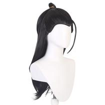 Peruca de cosplay sintética rosa longa de 70 cm com ondas suaves