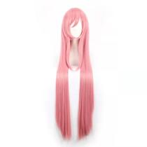 Peruca de cosplay Sy Long Straight Pink com franja em camadas de 100 cm Peruca de cosplay Sy Long Straight Pink com franja em camadas de 100 cm