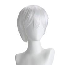 Peruca de cosplay Tokyo Ghoul Kaneki Ken Anime 28cm para Halloween