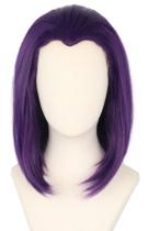 Peruca de cosplay Topcosplay curta roxa reta resistente ao calor Peruca de cosplay Topcosplay curta roxa reta resistente ao calor