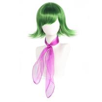 Peruca de cosplay verde em camadas curtas de 30 cm sintética para adultos Peruca de cosplay verde em camadas curtas de 30 cm sintética para adultos