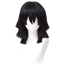 Peruca de cosplay Wiggy Mermaid Obanai para DS Costume Black