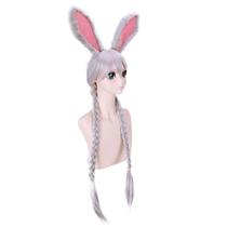 Peruca de cosplay Zootopias Judys Hopps Cabelo Sintético 90cm