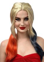 Peruca de fantasia ALLAURA Harley Quinn para cosplay feminino de Halloween Peruca de fantasia ALLAURA Harley Quinn para cosplay feminino de Halloween