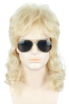 Peruca de fantasia LeMarnia Blonde Mullet 80s Rocker Hair para homens Peruca de fantasia LeMarnia Blonde Mullet 80s Rocker Hair para homens