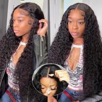 Peruca de fechamento snv Skinlike HD Lace 220 Density 60 cm Deep Wave