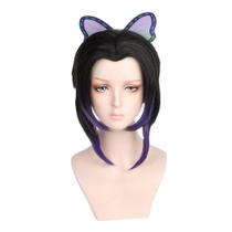 Peruca de festa à fantasia Demon Slayers Kochou Shinobu Anime 100cm