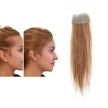 Peruca de substituição de cabelo Meiverah Scar Cabelo humano castanho claro