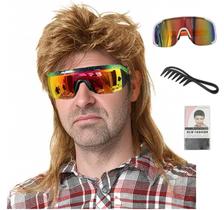 Peruca de tainha Traqur Joe Dirt Emo dos anos 80 para homens, morango