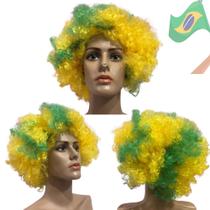 Peruca do Brasil Verde e Amarela Black Power - BHAIR