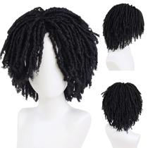 Peruca Dreadlock GNIMEGIL preta encaracolada masculina falsa Dreads Loc