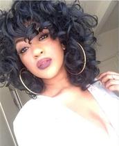 Peruca ELIM Curly para mulheres negras, curta, Kinky Curly, estilo afro