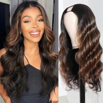 Peruca em V BDBDBD Ombre Body Wave 100% cabelo humano 16" 180% de densidade