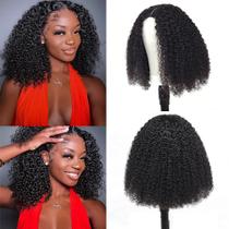 Peruca em V RAGMZZE Kinky Curly Human Hair 180% Densidade 40cm Peruca em V RAGMZZE Kinky Curly Human Hair 180% Densidade 40cm