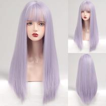 Peruca EMMOR Light Purple Long Straight Sintética para Mulheres Peruca EMMOR Light Purple Long Straight Sintética para Mulheres