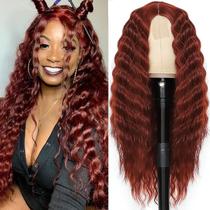 Peruca encaracolada sintética CLIONE Long Deep Wave 28" para mulheres