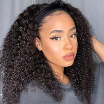 Peruca Eooma, bandana, cabelo humano encaracolado, 180% de densidade, mulheres negras Peruca Eooma, bandana, cabelo humano encaracolado, 180% de densidade, mulheres negras