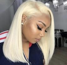 Peruca EQ DUOUPA 613 Lace Frontal Cabelo Humano Loiro 40cm Peruca EQ DUOUPA 613 Lace Frontal Cabelo Humano Loiro 40cm