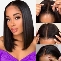 Peruca EQ DUOUPA Wear and Go Glueless Bob 30 cm de cabelo humano 180% Peruca EQ DUOUPA Wear and Go Glueless Bob 30 cm de cabelo humano 180%