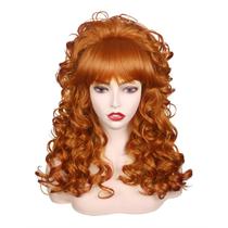 Peruca FantaLook FantaLook 80s Long Curly Vintage Cosplay Vermelha Marrom Peruca FantaLook FantaLook 80s Long Curly Vintage Cosplay Vermelha Marrom