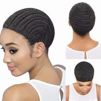 Peruca FEEL ME com Touca Trançada de Crochê Cornrow Média Preta Peruca FEEL ME com Touca Trançada de Crochê Cornrow Média Preta