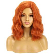 Peruca feminina BERON 14, laranja, curta, encaracolada, gengibre, Bob, ondulado