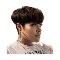 Peruca Feminina Curta Pixie Lisa De Cabelo Humano, Totalmente Feita À Máquina